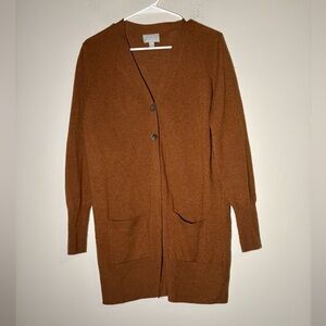 Pure Collection Cashmere Button Down Cardigan Tan size 6